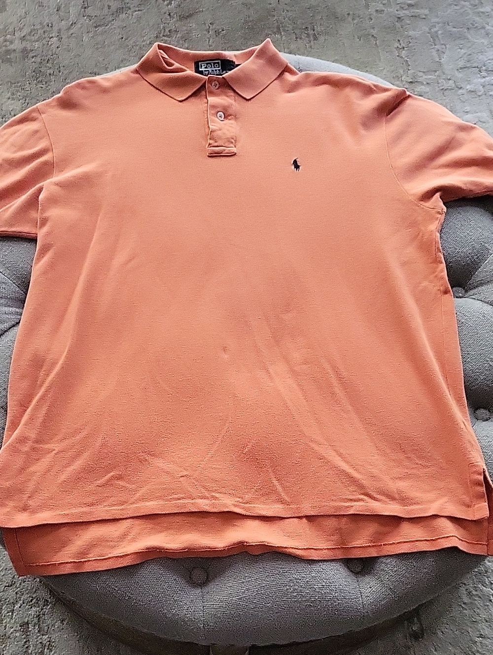 Polo by Ralph Lauren Men's Peach-Orange Short-Sleeve Polo